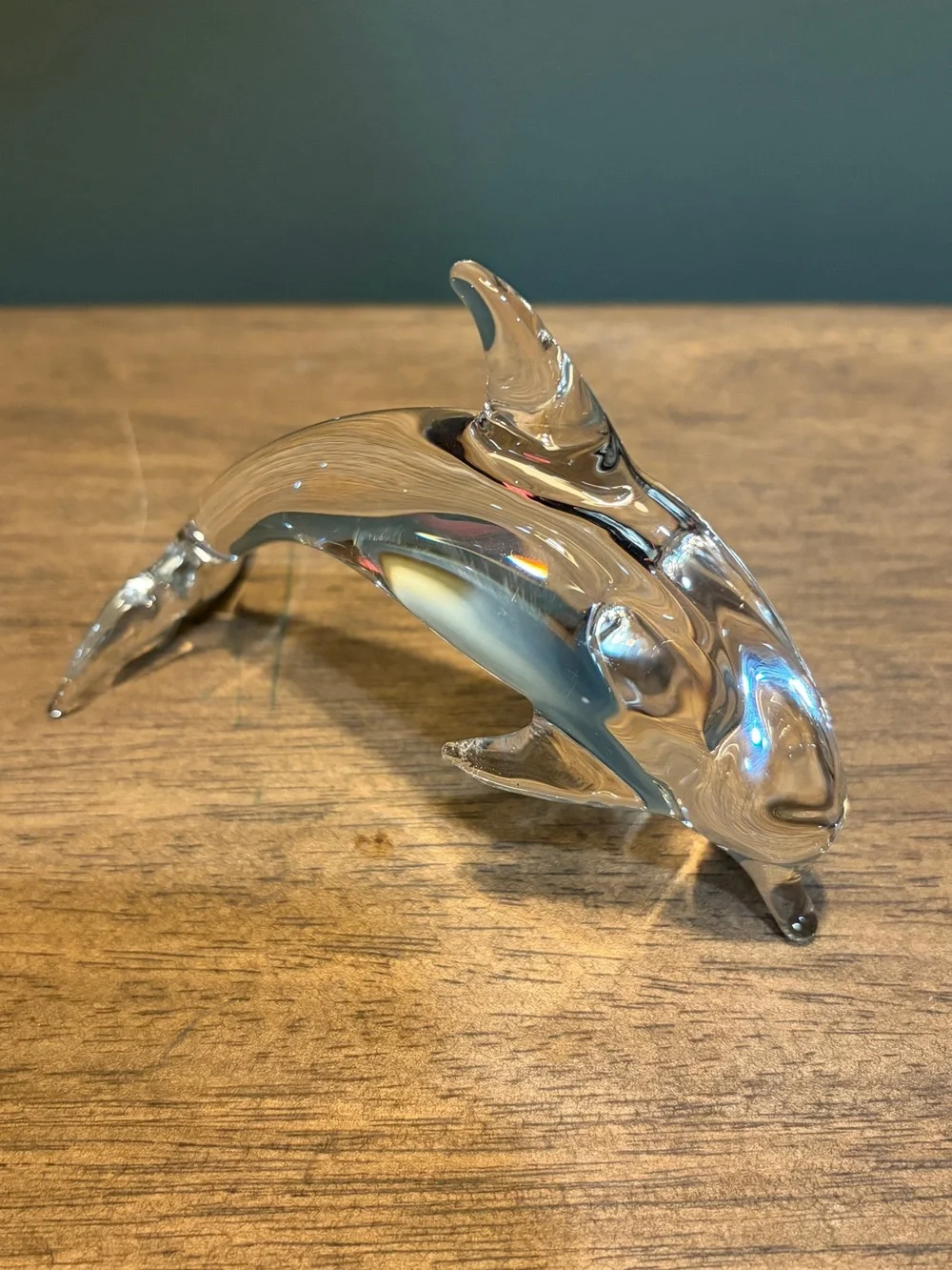 Princess House Crystal Treasures Rocking Dolphin 24% Lead Crystal Figurine